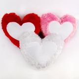 Long Plush Heart Shape Sublimation Blank Pillow Case Fashion Cushion Cover(10pcs/pack)