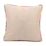 10pcs Linen Sublimation Blank Pillow Case Cushion Cover with Colorful Rim