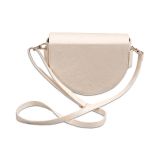 New Blank Sublimation Leather Fashion Lady Shoulder Bag Semi-Circle Shape