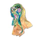 Women´s Luxury Artistic Design Lyocell Square Silk Scarf Ladies Square Hair Wrapping Square Scarfs (Pattern 3)