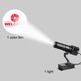 30W Black Desktop or Mountable LED Gobo Projector Advertising Logo Light (with Custom 1 Color Static Glass Gobos)
