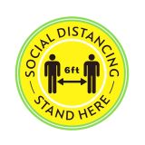 5PC Social Distancing Flooring Tile Sticker