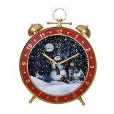 Lighted Musical Christmas Snowing Lamp Alarm Clock