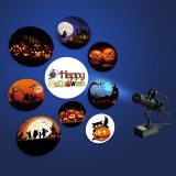 20W Indoor Black Remote Control LED Gobo Projector Advertising Logo Light (with Rotating Glass Gobos) for Halloween