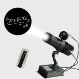 20W Indoor Black Remote Control LED Gobo Projector (with Happy Birthday Rotating Glass Gobos)