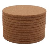 12pcs Round Cork Coasters 3.9" Diameter for Cold Drinks Wine Glasses Plants Cups & Mugs