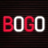 CALCA BOGO  White+Red  Neon Sign  Size-19.7X7.9 Inches