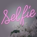 CALCA Pink Selfie LED Neon Sign Size-19.7 X 13 inches