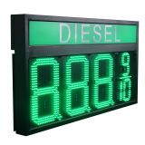 20" LED Gas Station Electronic Fuel Price Sign Green Color Motel Price Sign DIESEL