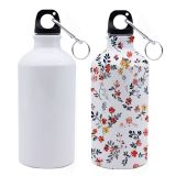 60pcs/Pack 500ml Blank Aluminum Sports Bottle for Sublimation Printing, White