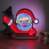 Desktop Lamp Mirror Tunnel Santa Claus Light, LED Night Light 3D Mirror Light (Double Sided) type2